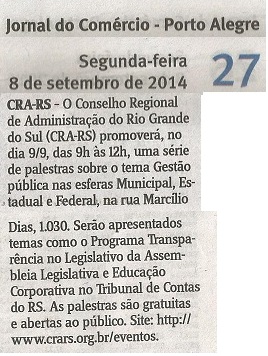 Semana da Administração - Palestra Gestão Pública